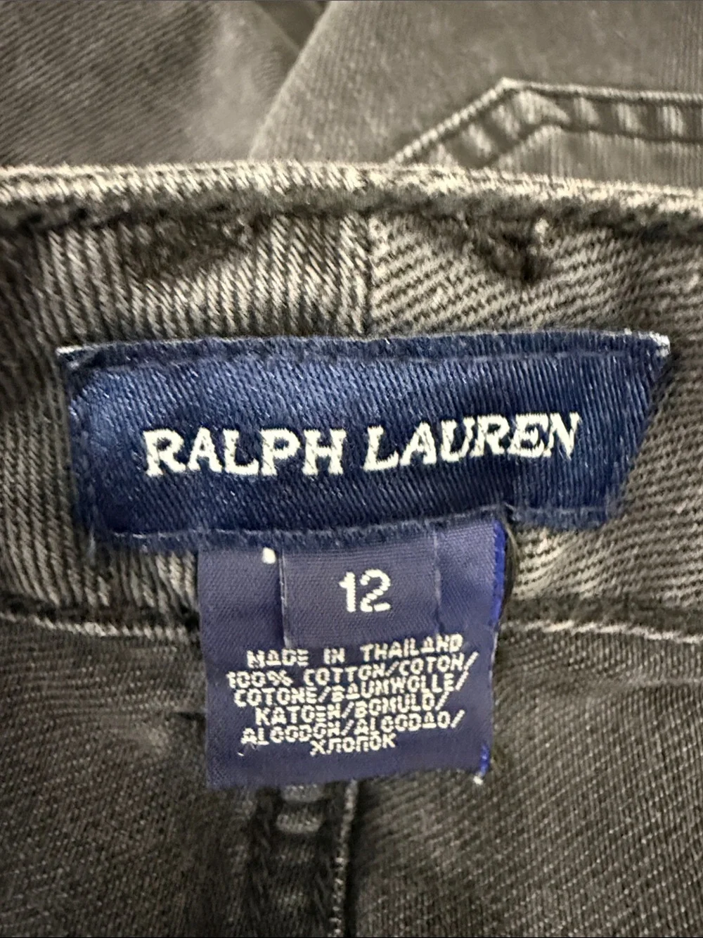 Ralph Lauren Charcoal Denim Mini Skirt